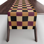 Checkered Multicolor Pattern X Black Orange Berry Table Runner Gallery Image 1