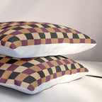 Checkered Multicolor Pattern X Black Orange Berry Pillow Sham Gallery Image 3