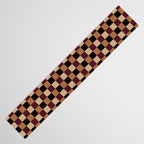 Checkered Multicolor Pattern X Black Orange Berry Table Runner Gallery Image 3