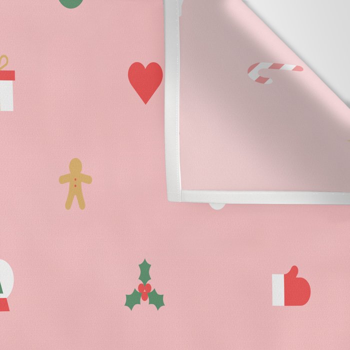 Retro christmas ornament decoration pattern Wall Tapestry Gallery Image 3