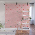 Retro christmas ornament decoration pattern Wall Mural Gallery Image 1