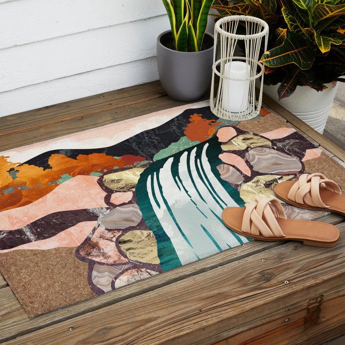 Autumn Falls Outdoor Rug Gallery Image 2