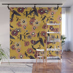  Warm Floral Pattern Wall Mural Gallery Image 1