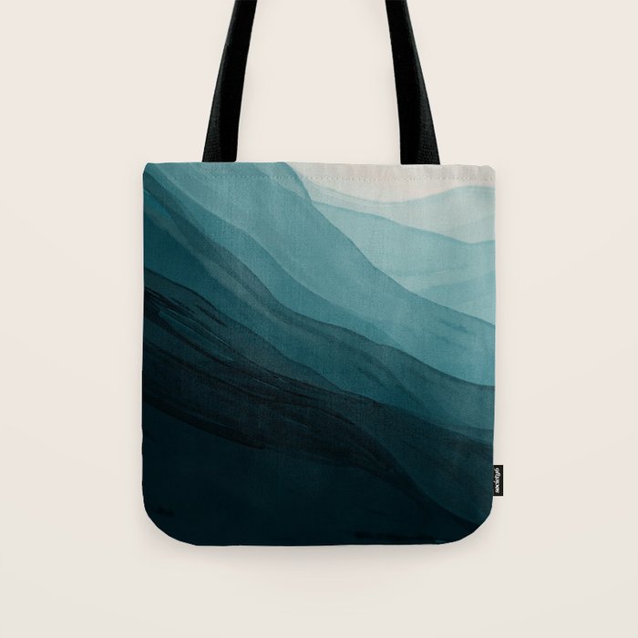 Waves Into The Depths | Wave Texture Design Tote Bag Gallery Image 1