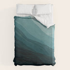 Waves Into The Depths | Wave Texture Design Duvet Cover Gallery Image 6