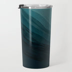Waves Into The Depths | Wave Texture Design Travel Mug Gallery Image 3