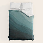 Waves Into The Depths | Wave Texture Design Comforter Gallery Image 6