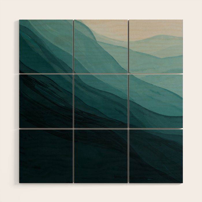 Waves Into The Depths | Wave Texture Design Wood Wall Art Gallery Image 1