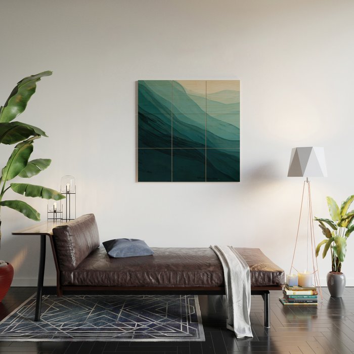 Waves Into The Depths | Wave Texture Design Wood Wall Art Gallery Image 2
