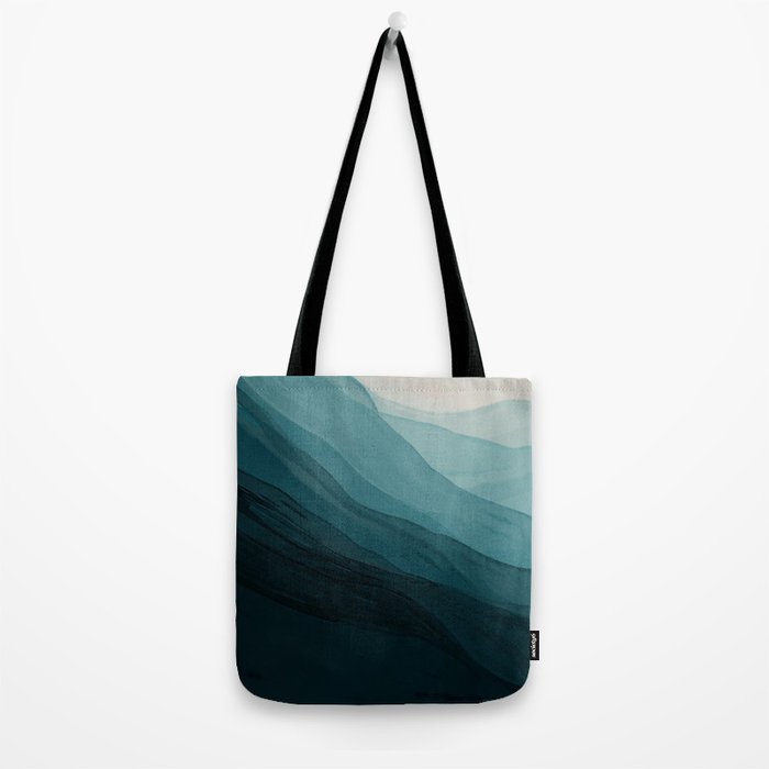Waves Into The Depths | Wave Texture Design Tote Bag Gallery Image 2