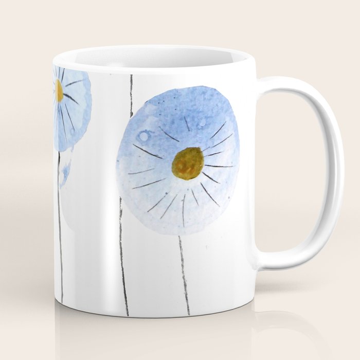 blue abstract dandelion 2 Coffee Mug Gallery Image 1