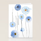 blue abstract dandelion 2 Stationery Card Gallery Image 2