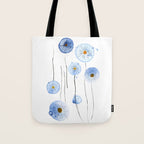 blue abstract dandelion 2 Tote Bag Gallery Image 1