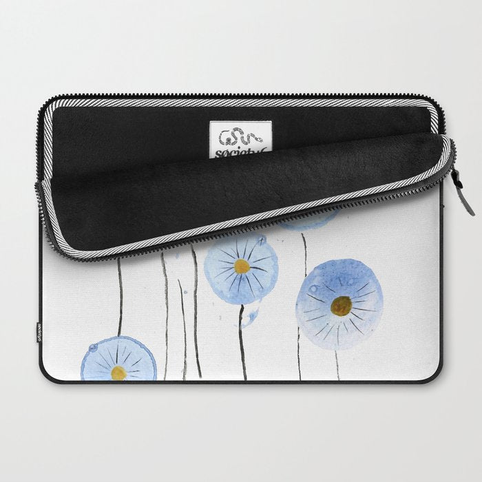 blue abstract dandelion 2 Laptop Sleeve Gallery Image 2