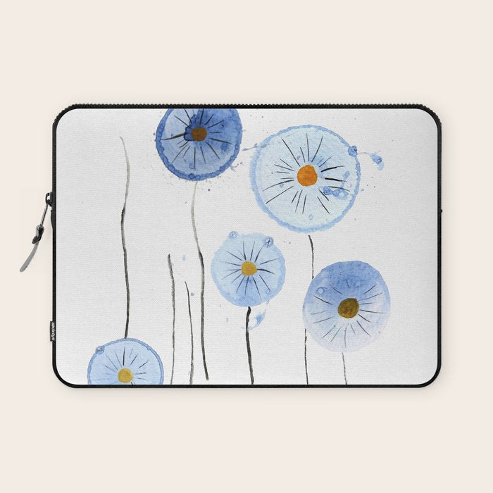 blue abstract dandelion 2 Laptop Sleeve Gallery Image 1