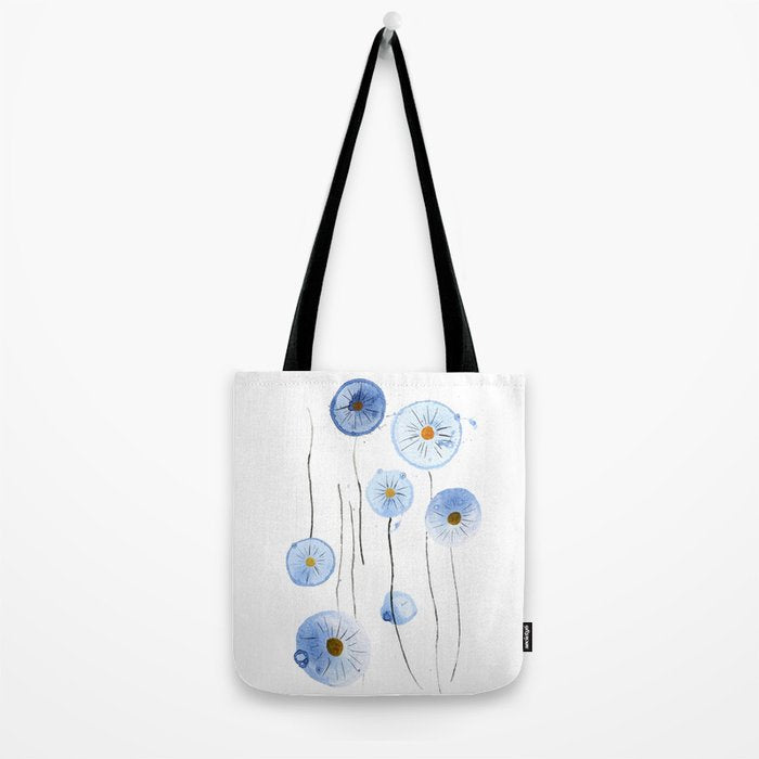 blue abstract dandelion 2 Tote Bag Gallery Image 2