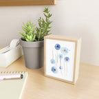 blue abstract dandelion 2 Mini Art Print Gallery Image 2
