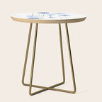 blue abstract dandelion 2 Side Table Gallery Image 1