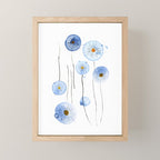 blue abstract dandelion 2 Mini Art Print Gallery Image 1