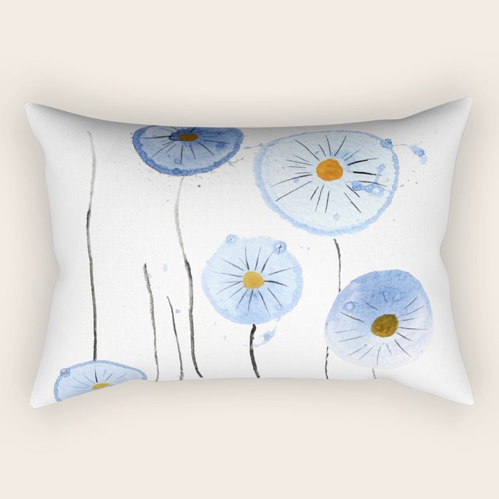 blue abstract dandelion 2 Rectangular Pillow Gallery Image 2
