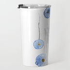 blue abstract dandelion 2 Travel Mug Gallery Image 3