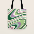 Liquid Swirl Groovy Ripple Retro 60s & 70s Pattern II Tote Bag Gallery Image 1