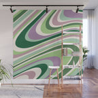 Liquid Swirl Groovy Ripple Retro 60s & 70s Pattern II Wall Mural Gallery Image 1