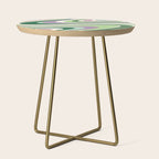 Liquid Swirl Groovy Ripple Retro 60s & 70s Pattern II Side Table Gallery Image 1