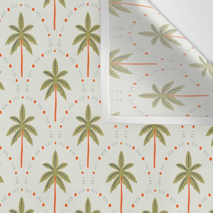 Vintage summer palm tree art pattern Wall Tapestry Gallery Image 3