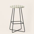 Vintage summer palm tree art pattern Stool Gallery Image 1