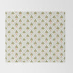 Vintage summer palm tree art pattern Throw Blanket Gallery Image 2