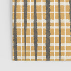 Hygge Striped Plaid Charcoal Mustard Gold Pattern  Poster Gallery Image 3