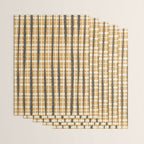 Hygge Striped Plaid Charcoal Mustard Gold Pattern  Wrapping Paper Gallery Image 3