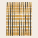Hygge Striped Plaid Charcoal Mustard Gold Pattern  Poster Gallery Image 4