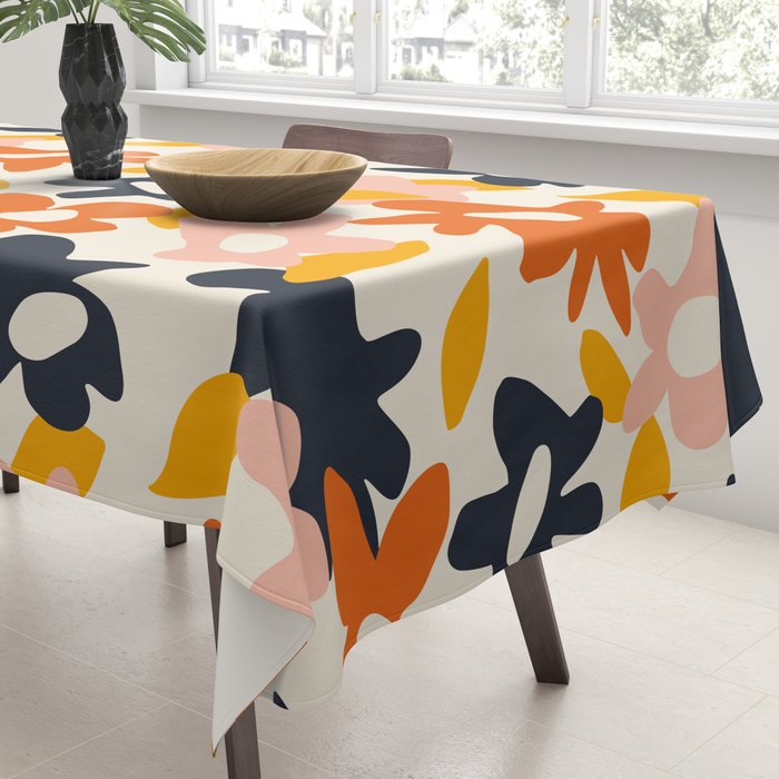 Abstract flower art pattern Tablecloth Gallery Image 3