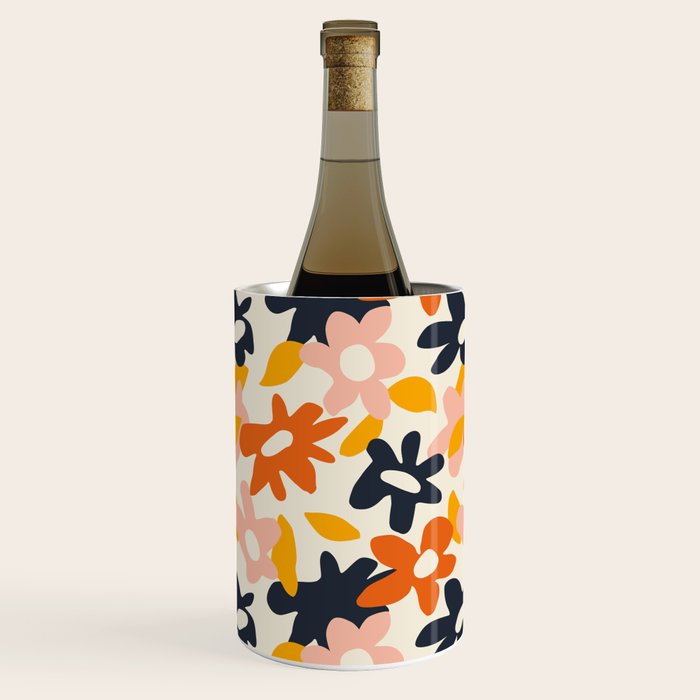 Abstract flower art pattern Wine Chiller Gallery Image 1