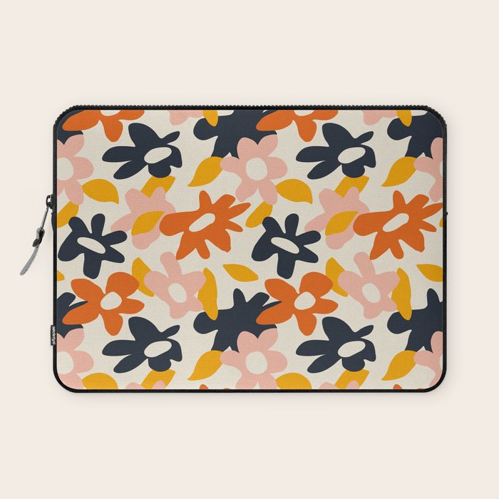 Abstract flower art pattern Laptop Sleeve Gallery Image 1