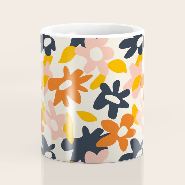 Abstract flower art pattern Coffee Mug Gallery Image 4