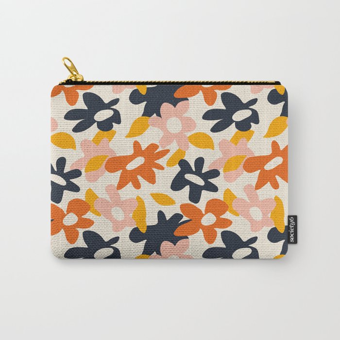 Abstract flower art pattern Carry All Pouch Gallery Image 1