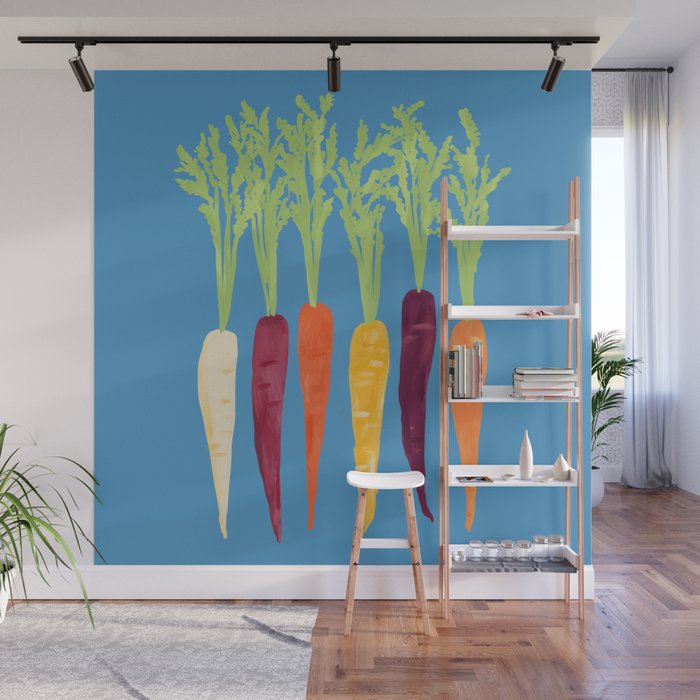 Rainbow Carrots Wall Mural Gallery Image 1