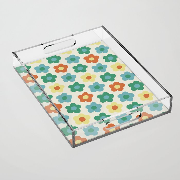 2001 floral Acrylic Tray Gallery Image 1