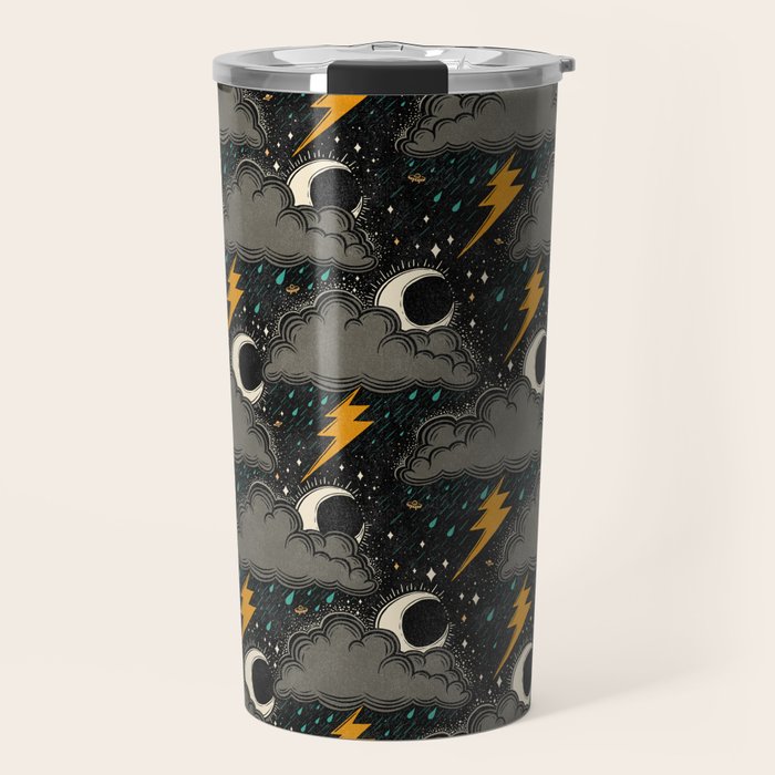 Stormy Night - Gray  Travel Mug Gallery Image 1