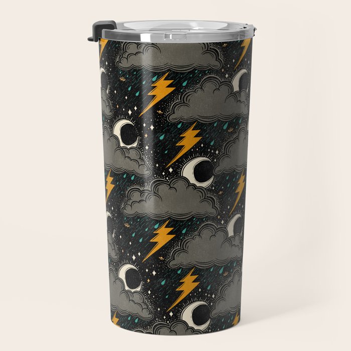 Stormy Night - Gray  Travel Mug Gallery Image 3