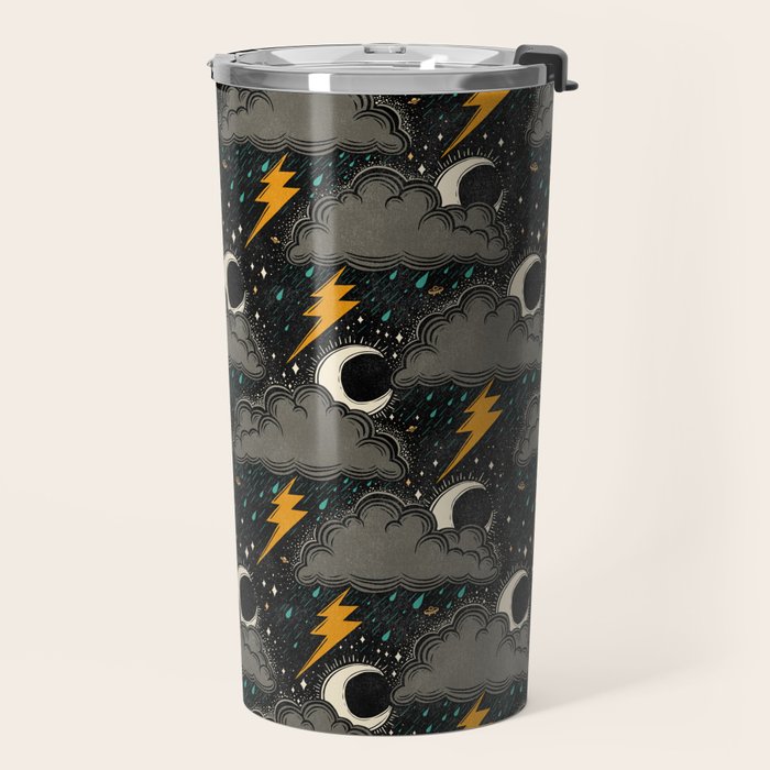 Stormy Night - Gray  Travel Mug Gallery Image 2