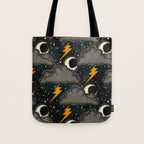 Stormy Night - Gray  Tote Bag Gallery Image 1