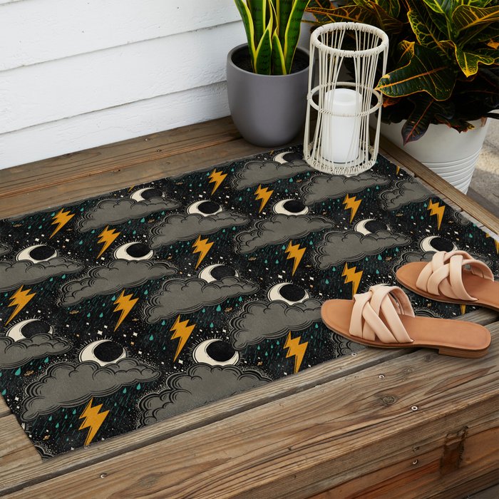 Stormy Night - Gray  Outdoor Rug Gallery Image 2