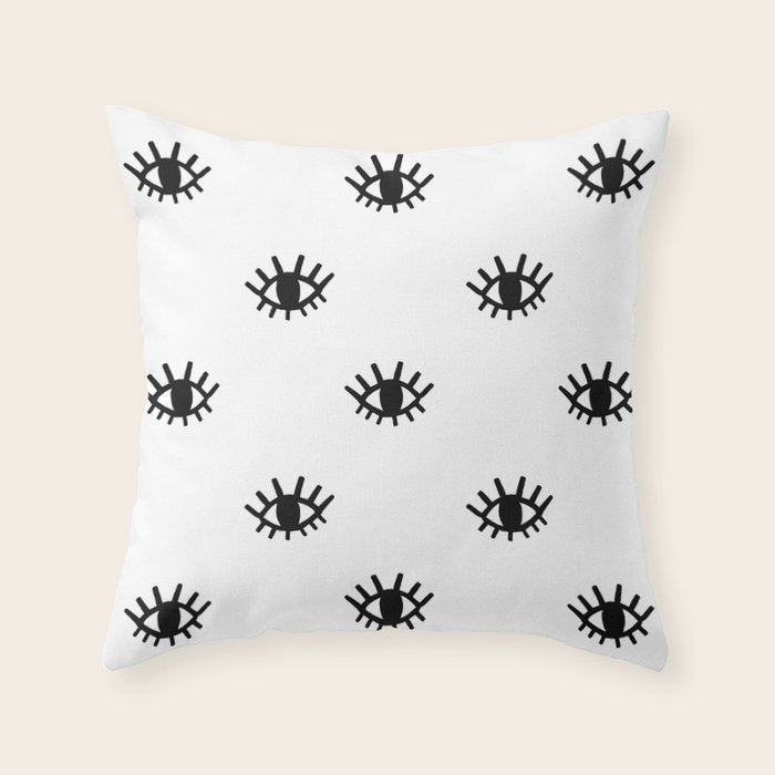 Open Eyes Throw Pillow Gallery Image 1