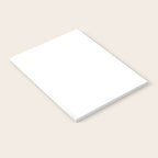 Plain White Simple Solid Color All Over Print Notebook Gallery Image 2