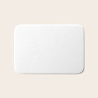 Plain White Simple Solid Color All Over Print Bath Mat Gallery Image 1