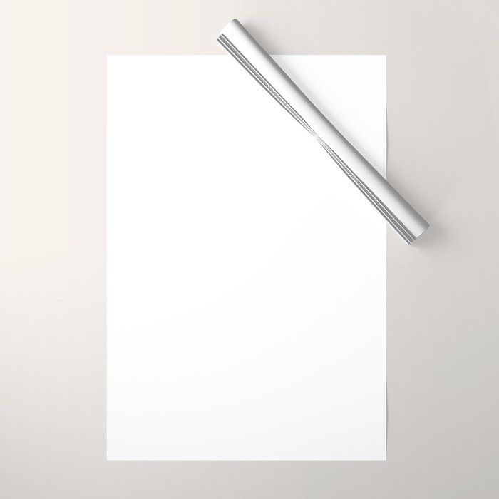 Plain White Simple Solid Color All Over Print Wrapping Paper Gallery Image 1